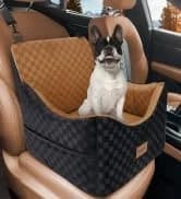Deluxe Dog Booster Seat with Sturdy Metal Frame and Safety Leash for Small Pets up to 20 lbs - Portable Puppy β collection imagery