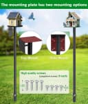 Heavy Duty Bird Feeder Pole - 109 Inch Adjustable 1 Inch Metal Bird House Pole with 14” Deep Auger Base |