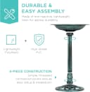 Bird Bath — 28in Outdoor Resin Pedestal