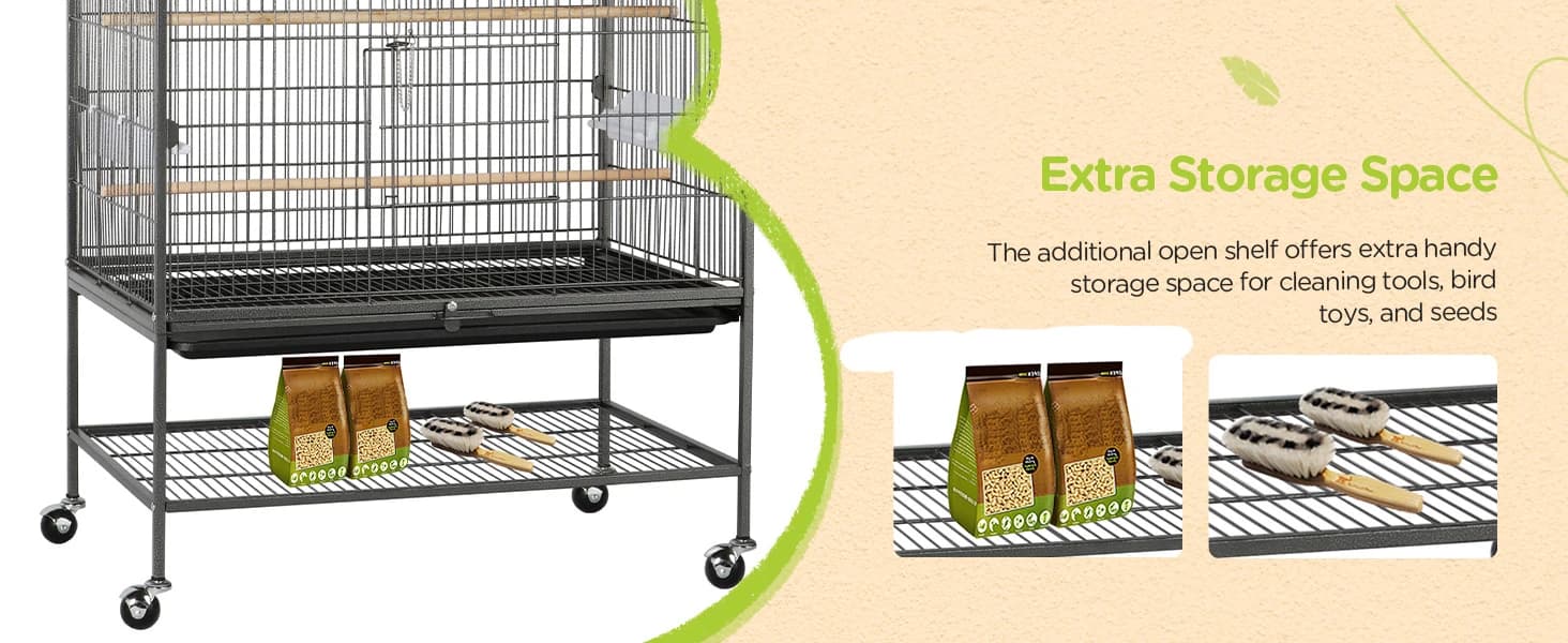 52" Large Bird Cage for Parakeets — product details