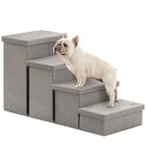 Dog Stairs for High Bed, Foldable Pet Stairs for Small and Medium or Large Dogs Puppy with Storage for Bed or — collection imagery