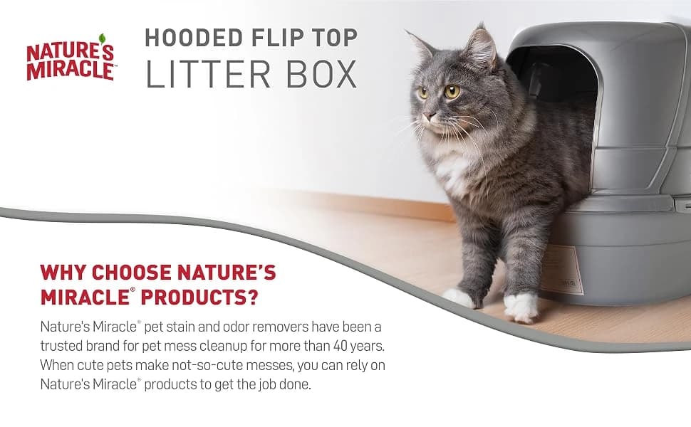 Hooded Flip Top Cat Litter Box with Charcoal Filter — product details