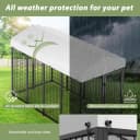 8' x 4' Outdoor Dog Kennel with Roof for Large Dogs