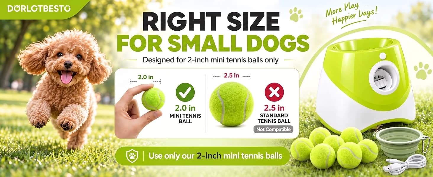 PT5 Automatic Dog Ball Launcher for Small Dogs — Made for Small Dogs