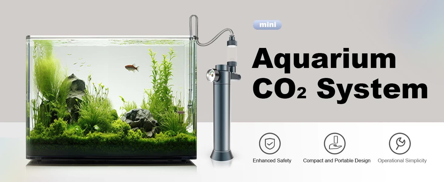 Desktop Aquarium CO2 System,45g CO2 Cartridge,5/8" & 3/8" Compatible — product details