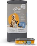 Pail | Dog Waste Disposal System for Outdoor and Indoor Odor Control | Dog Poop Trash can | Includes 1 Square