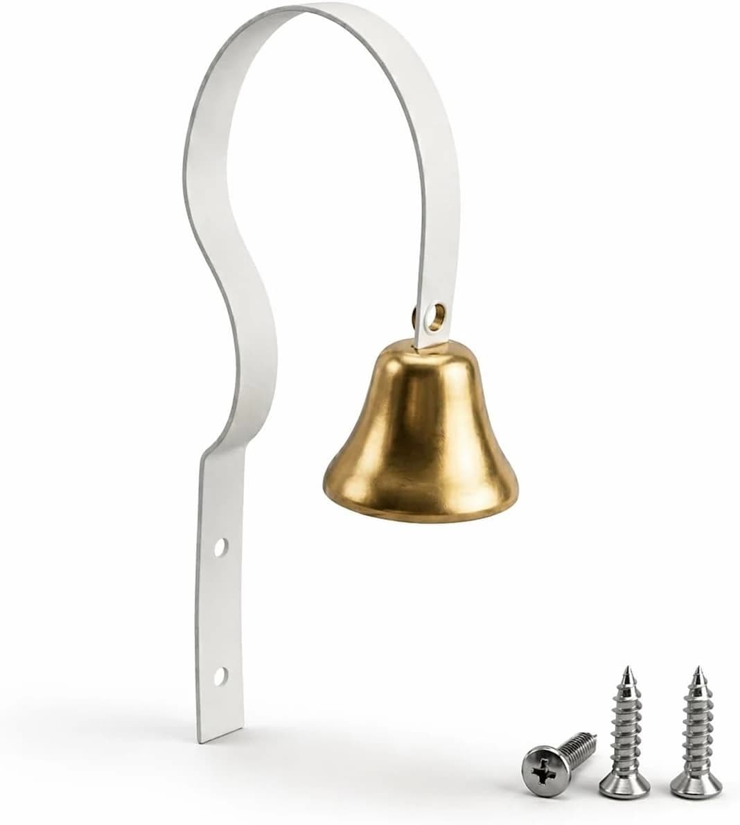 Fixed Metal Dog Doorbell for Potty Training - Heavy Duty Steel Wall Mounted Dog Bell for Door to Ring to Go