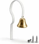 Fixed Metal Dog Doorbell for Potty Training - Heavy Duty Steel Wall Mounted Dog Bell for Door to Ring to Go