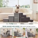 Dog Stairs for High Bed, Foldable Pet Stairs for Small and Medium or Large Dogs Puppy with Storage for Bed or