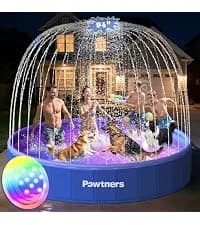 Foldable Dog Pool with Sprinkler and RGB LED Light — collection imagery
