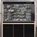 Reptile Terrarium Background 48"×24" 3PCS – Polyester Fabric Bearded Dragon Tank Decor with Gray Rock Bark and