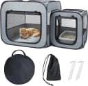 Portable Cat Playpen with Litter Area