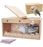 Parakeet Nesting Box — Wood Bird Nest House for Cage — collection imagery