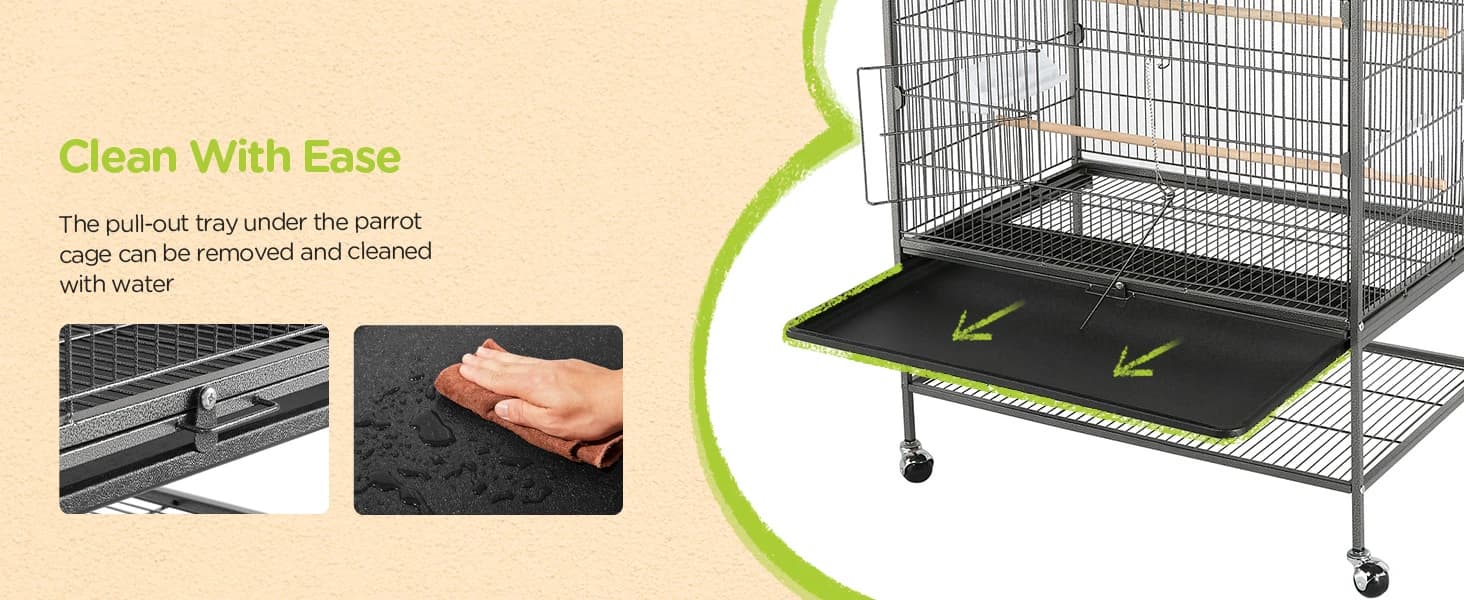 52" Large Bird Cage for Parakeets — product details