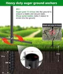 Heavy Duty Bird Feeder Pole - 109 Inch Adjustable 1 Inch Metal Bird House Pole with 14” Deep Auger Base |