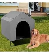 Large Dog House Outdoor — 36in Elevated 2-in-1 Cot and Canopy — collection imagery