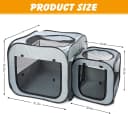 Portable Cat Playpen with Litter Area