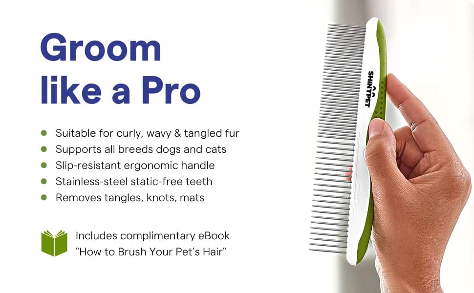 Dog and Cat Grooming Comb for Removes Tangles — product details