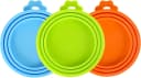 3 Pack Pet Food Can Covers Universal Can Lids Safe/Silicone Dog and Cat Food Can Lid Covers (green+blue+orange)