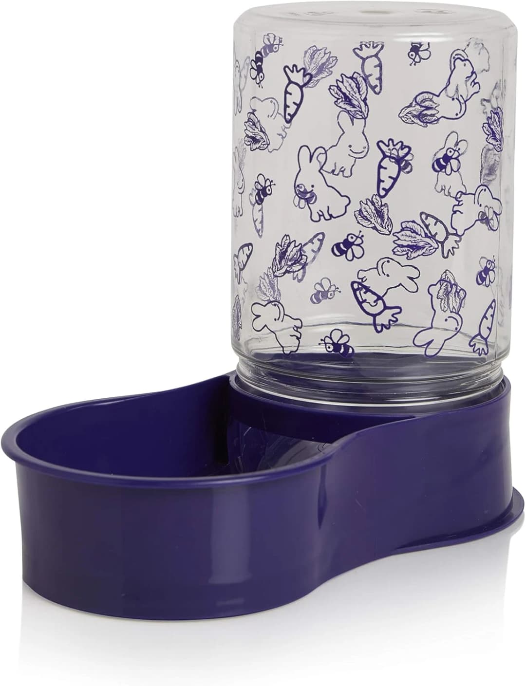 Reversible Waterer/Feeder for Rabbits and Other Small Animals. (Pack of 1),Purple