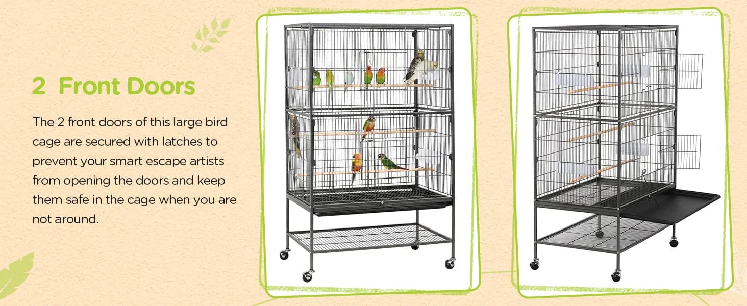 52" Large Bird Cage for Parakeets — product details