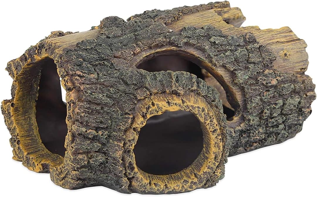 Resin Hollow Tree Trunk Betta Log Aquarium Decorations Ornament Fish House Cave Wood House Decor for Small and