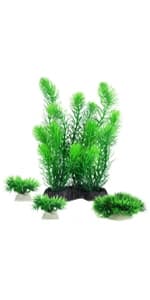 Aquarium Plants — 20 Pack Artificial Fish Tank Plants for Aquarium Decorations (Green) — product details