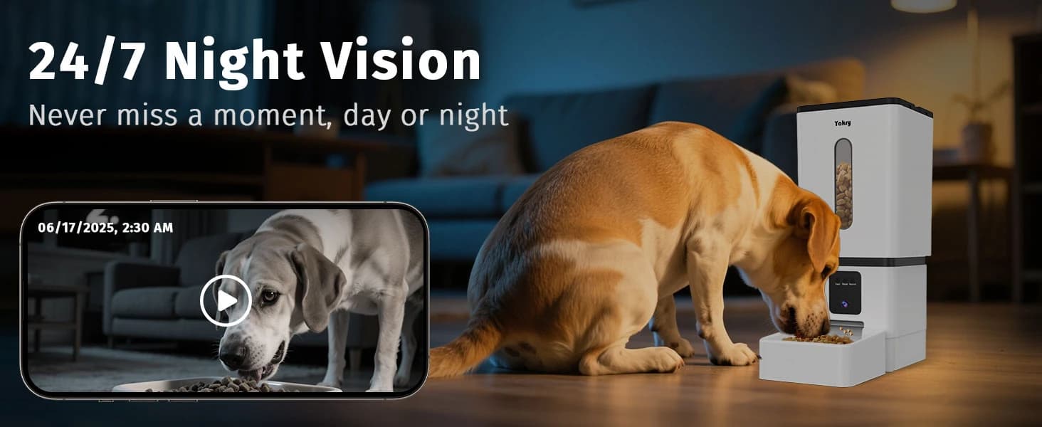 Automatic Dog Feeder Large Breed: 12L/50 Cup Capacity for Kibble up to 20mm — collection imagery