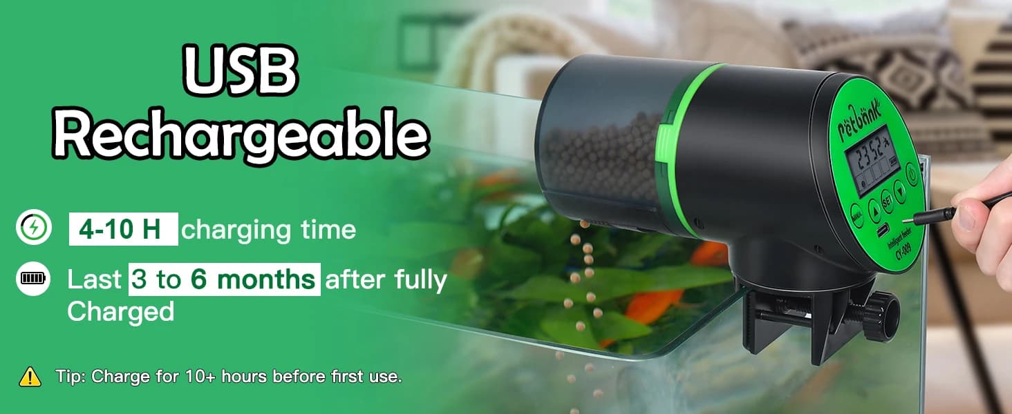 Automatic Fish Feeder for Aquarium Easy Setup & 4 Timers — product details