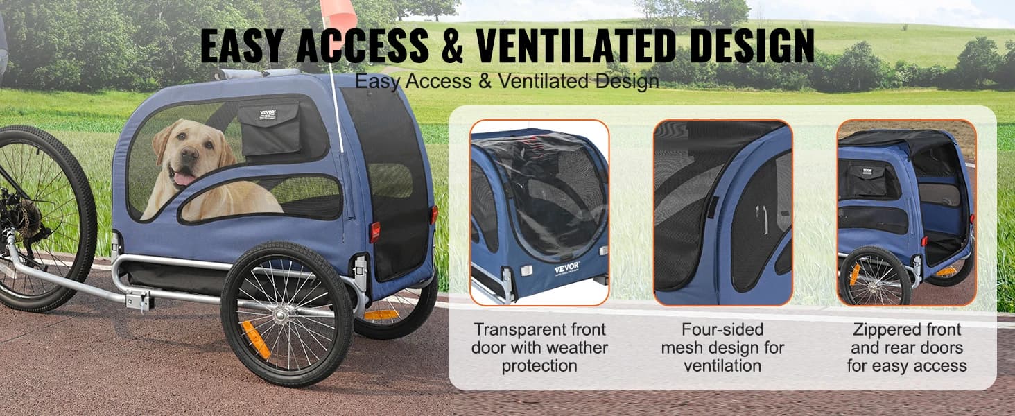 Dog Bike Trailer — Supports up to 100 lbs — product details