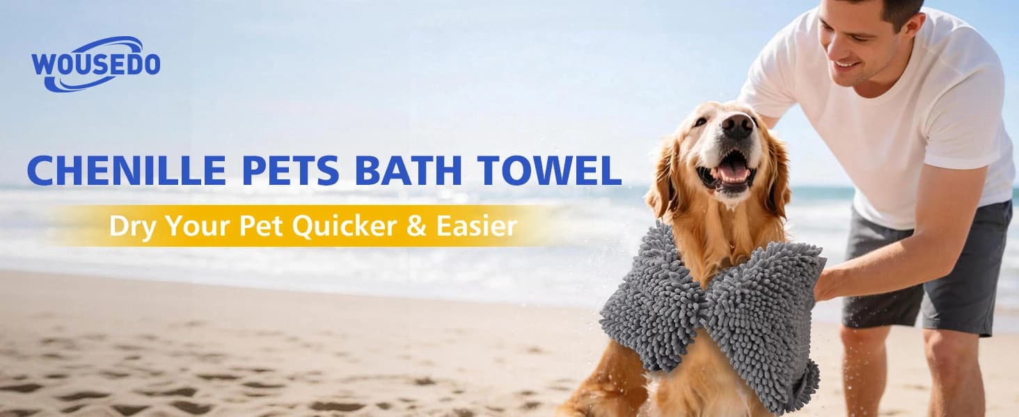 Microfiber Chenille Dog Towel 1 Pack — product details