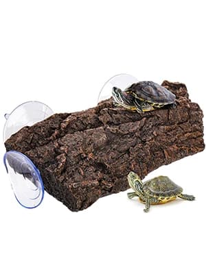 Turtle Basking Platform — Fish Tank Aquarium Tortoise Climbing Platform with 3 Suction Cups — Premium Resin Material