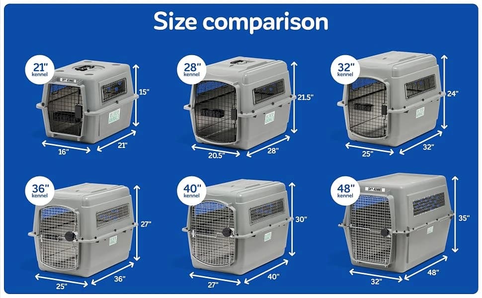 Sky Kennel for Air Travel — 28in Dog Crate for Pets 15 to 30lbs — product details