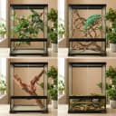 11 Gallon Tall Reptile Glass Tank 12"x12"x18",Pre-Assembled Vertical Terrarium Enclosure with Front Openning