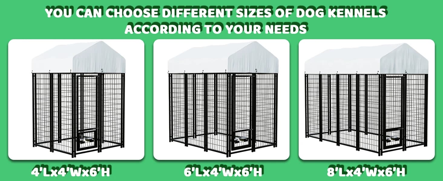 8x4x6FT Outdoor Dog Kennel for Large Dogs — product details