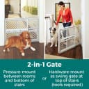Universal Pet Gate: 26” - 42” Wide Dog Gate for Doorways with Pressure Fit or Swinging Door Hardware Mounting