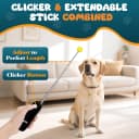 Dog Training Clicker with Target Stick – Portable and Retractable Trainer with Comfortable Handle and Bright