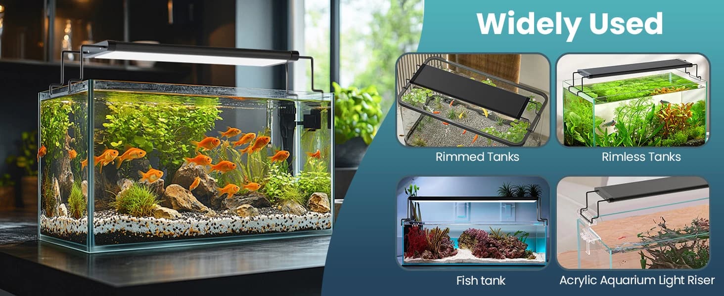 2 Pcs Aquarium Light Riser for Rimmed/Rimless Tanks (Width 3 inch) — product details