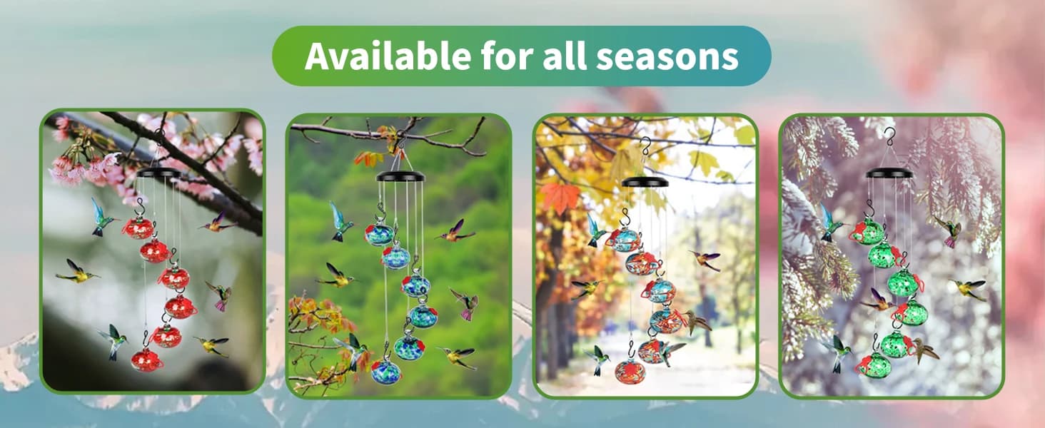 Charming Wind Chimes Hummingbird feeders for Outdoors Hanging ant and bee Proof — product details