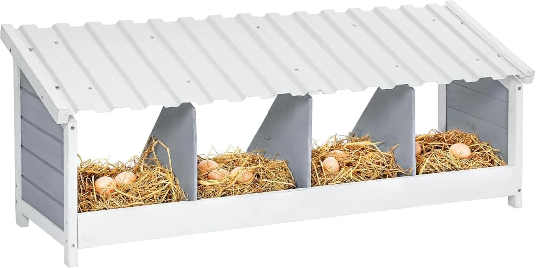 4 Holes Chicken Nesting Box — PVC Waterproof Roof