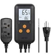 110V 15A Temperature Controller DTC151 Plug in Thermostat Outlet Digital Temperature Controller for Heat Mat — collection imagery