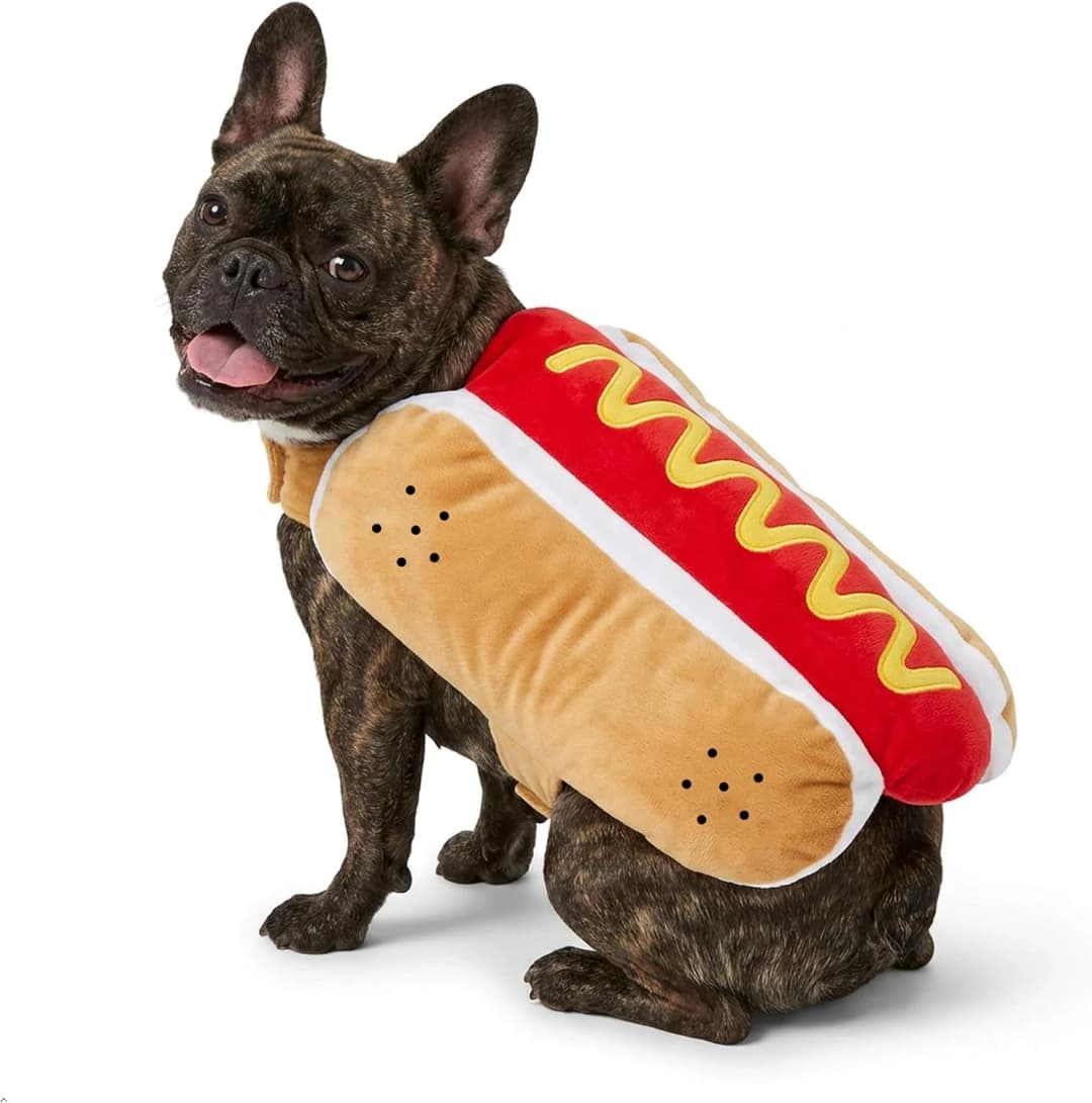 Hot Dog Costume for Dogs — Funny Hot Dog Dog Costume with Adjustable Fit