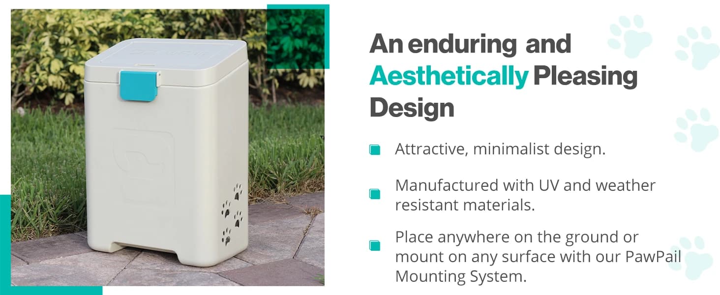 Pet Waste Station with Activated Carbon Filter and DualVent Odor Control - Outdoor Dog Poop Trash Can with 200 — product details