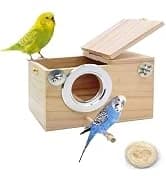 Parakeet Nesting Box — Wood Bird Nest House for Cage — collection imagery