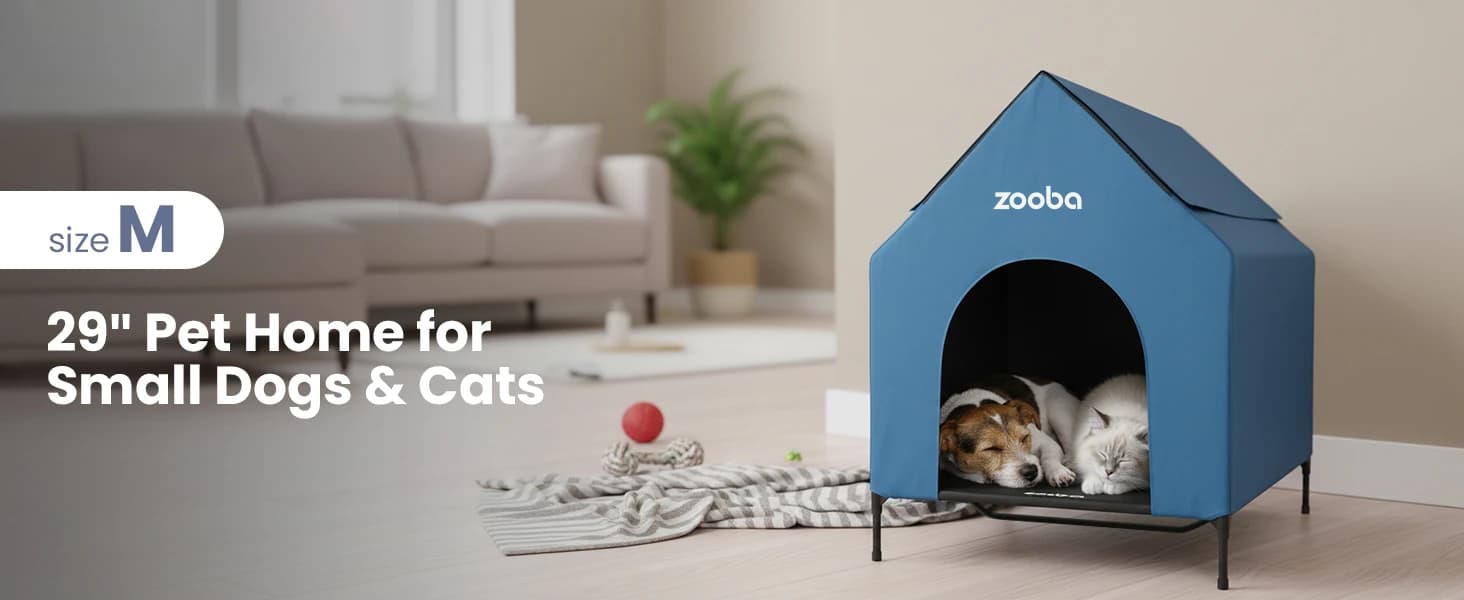 Large Dog House Outdoor — 36in Elevated 2-in-1 Cot and Canopy — collection imagery