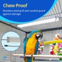 HappyBird Lighting Bird Cage Light with Chew Guard - Full Spectrum LED Pet Light - Simulates Natural