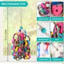 Bird Toys Conure Toys, Bird Parrot Foraging Shredder 24 Pcs Colorful Bagel Chewy Rings for Small Parrots