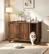 Litter Box Enclosure — Cat Litter Box Furniture with Removable Divider — collection imagery