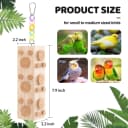 2 Pcs Wooden Bird Chew Toys - 7.9" Hanging Parrot Toys — 92 Detachable Corks