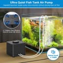 Aquarium Air Pump — Quiet Adjustable Fish Tank Air Pump